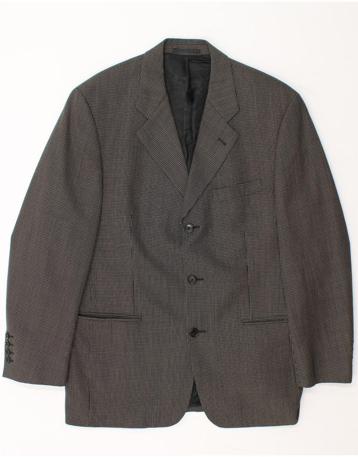 DOUGLAS Mens Slim 3 Button Blazer Jacket IT 50 Large Grey New Wool Vintage Douglas and Second-Hand Douglas from Messina Hembry 