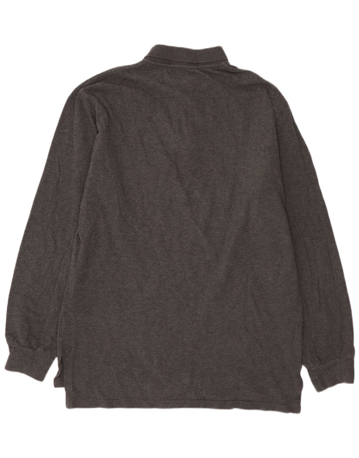 POLO RALPH LAUREN Langærmet herre poloskjorte mellemgrå bomuld