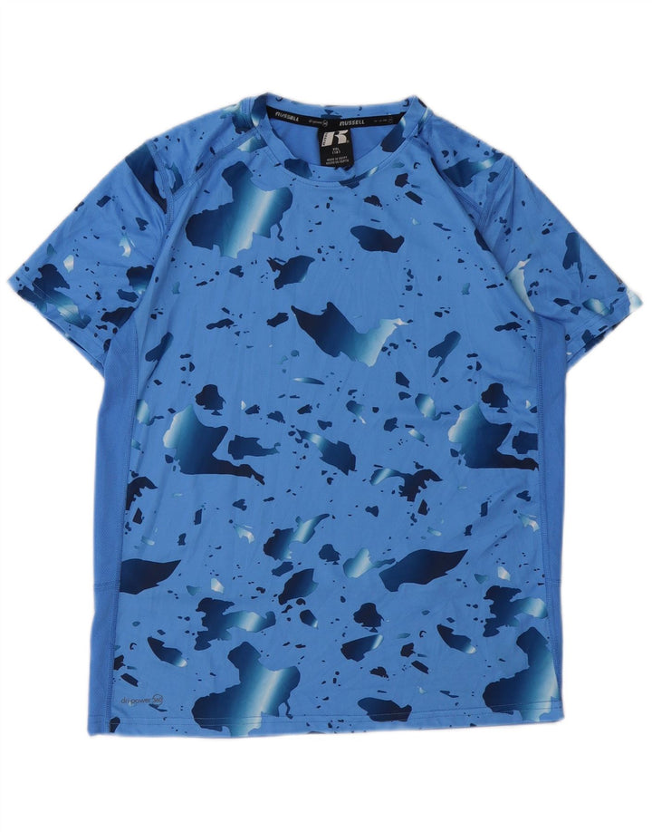 Russell Athletic Boys Dri-Power T-Shirt Top 15-16 år 2XL Blå Polyester
