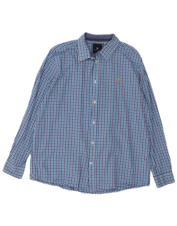 Crew Clothing Herre Classic Fit Shirt XL Blue Gingham Cotton