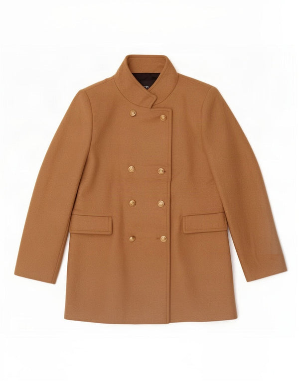Zara Womens Pea Coat UK 20 2XL Beige Uld