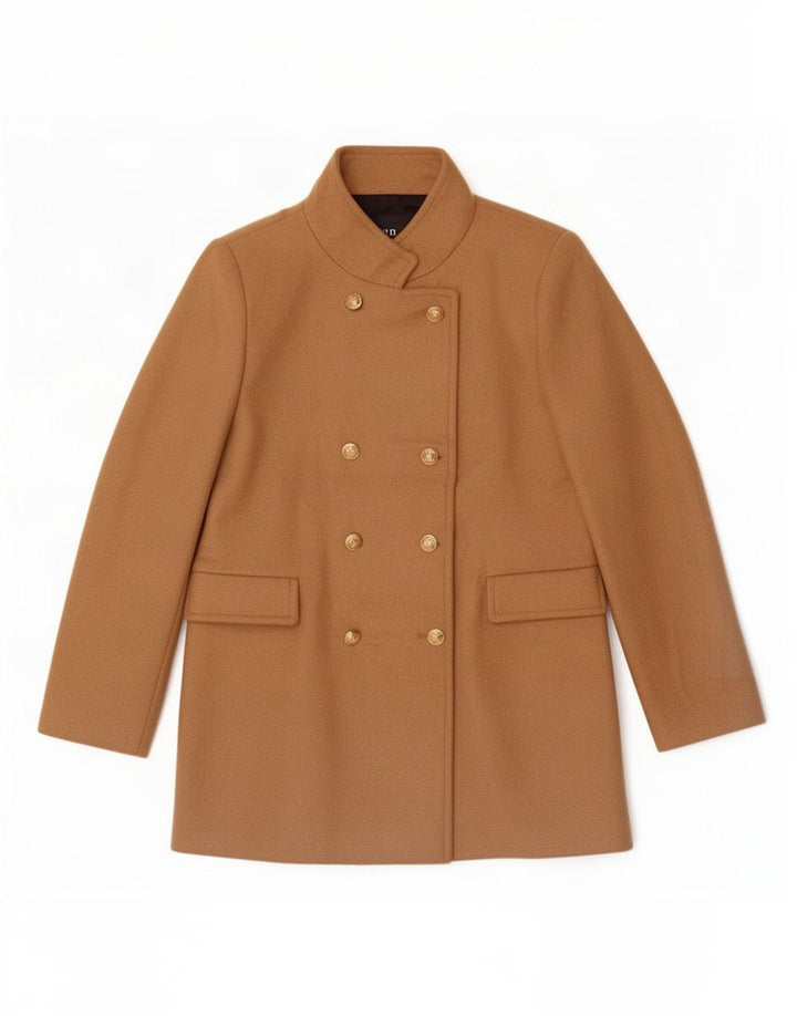 Zara Womens Pea Coat UK 20 2XL Beige Uld
