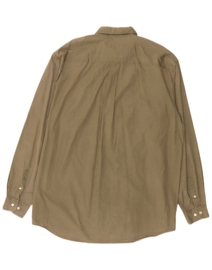 EDDIE BAUER Høj skjorte til mænd Stor Khaki Bomuld