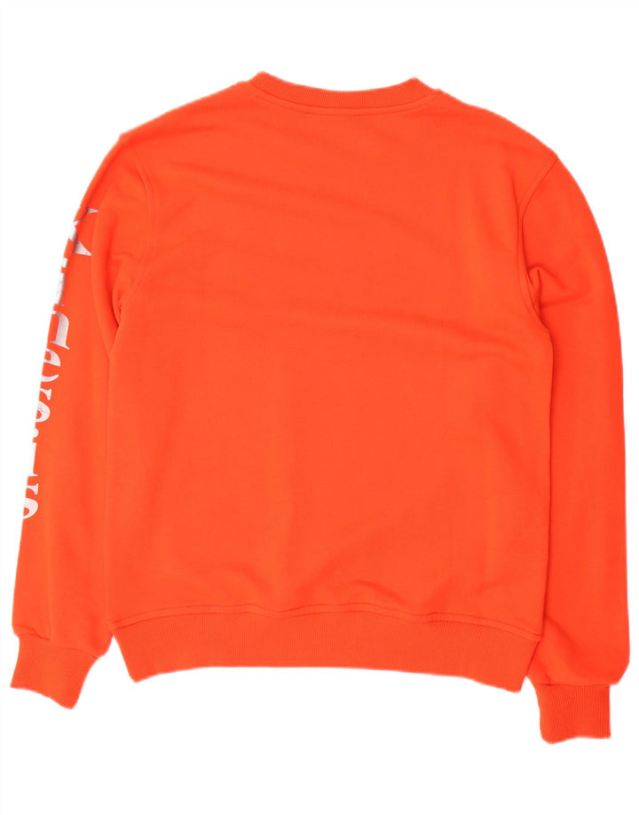 FILA Grafisk sweatshirt til mænd XS Orange Colourblock Bomuld