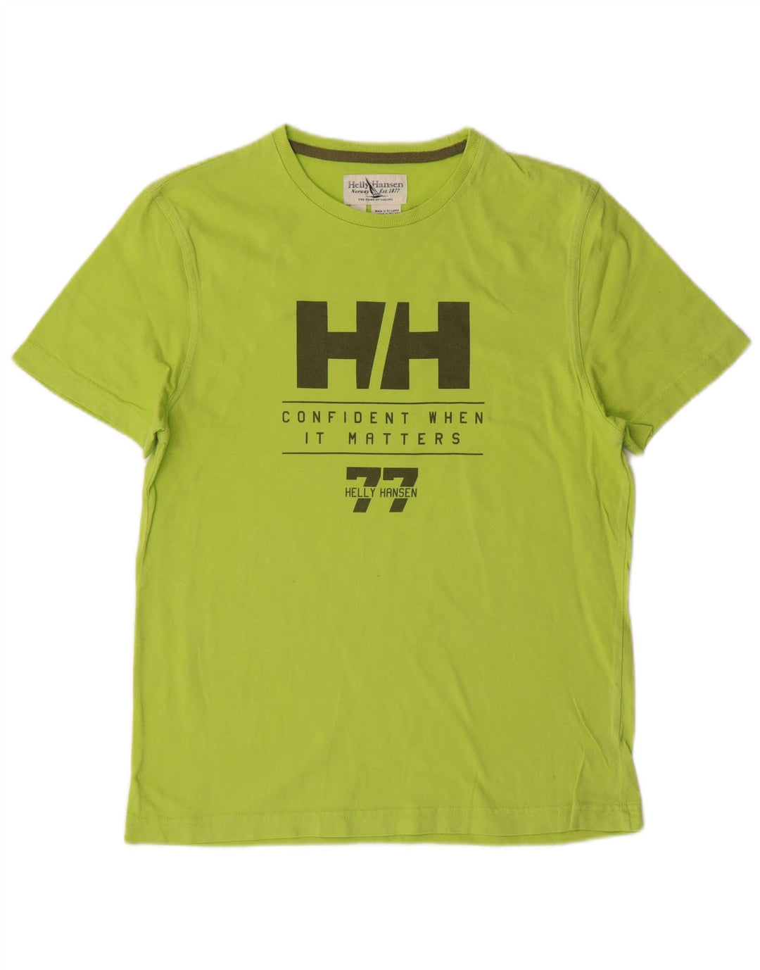 HELLY HANSEN Mens Graphic T-Shirt Top Small Green
