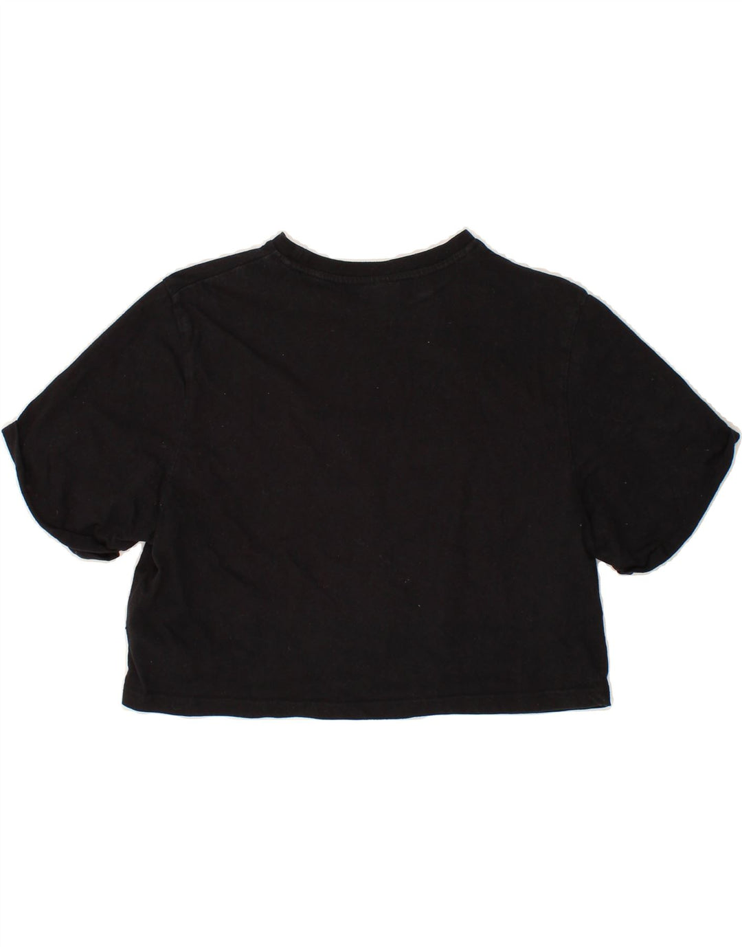 ELLESSE Womens Crop Graphic T-Shirt Top UK 14 Medium Black Vintage Ellesse and Second-Hand Ellesse from Messina Hembry 