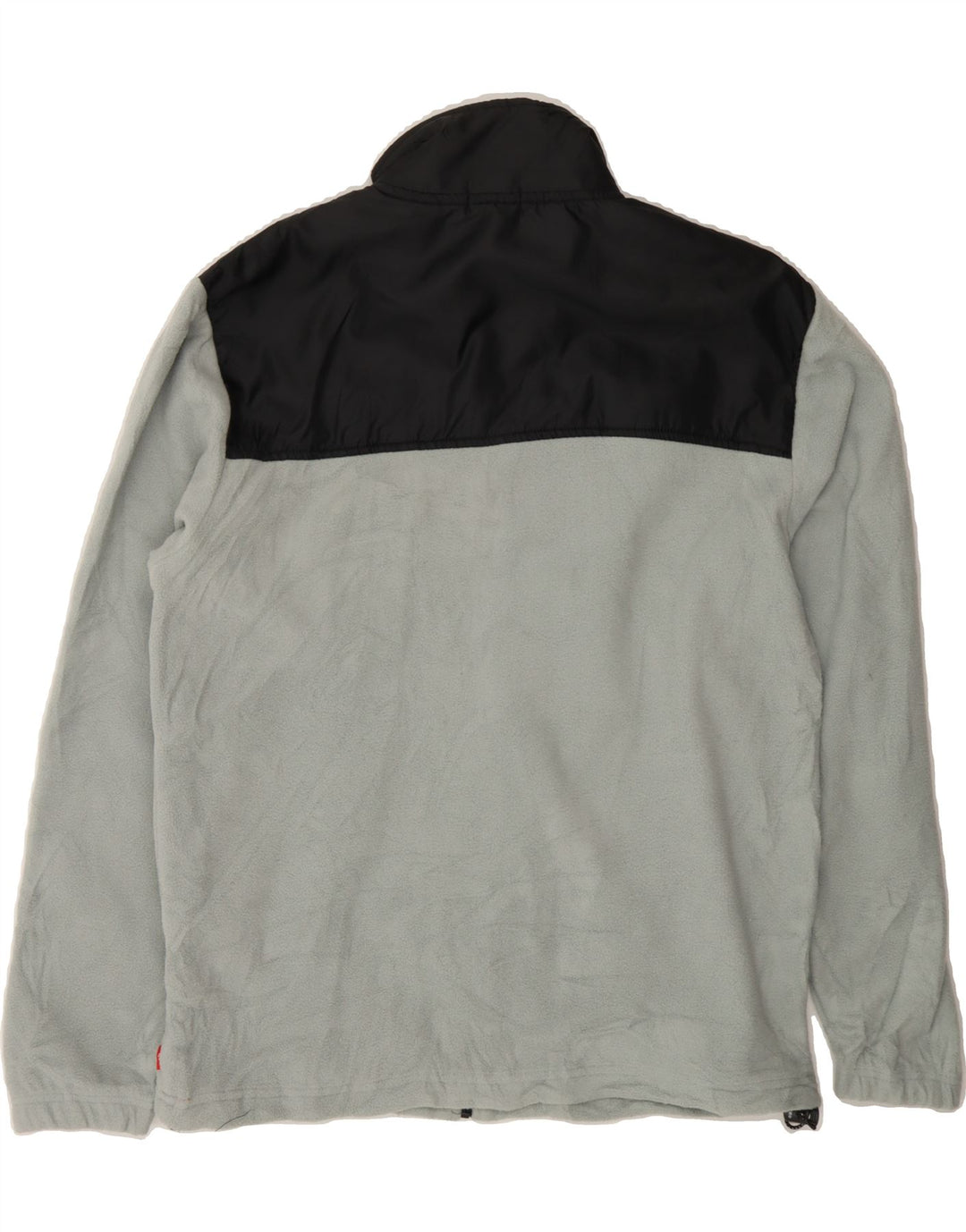 IZOD Mens Fleece Jacket UK 38 Medium Grey Colourblock Polyester Vintage Izod and Second-Hand Izod from Messina Hembry 