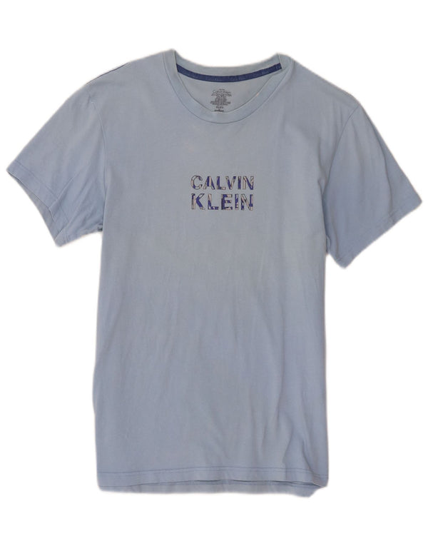 Calvin Klein Herre grafisk T-shirt Top Medium Blue Bomuld