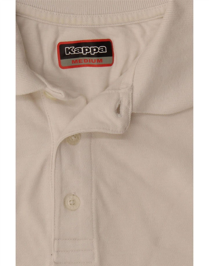 KAPPA Mens Polo Shirt Medium White Cotton Vintage Kappa and Second-Hand Kappa from Messina Hembry 