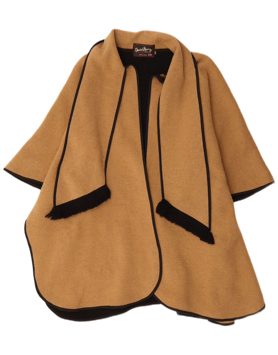 David Barry Dame Poncho Coat One Size Beige