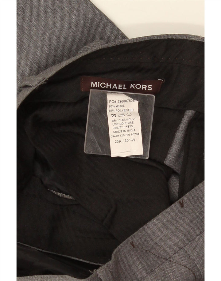 MICHAEL KORS Herre Slim Suit Bukser W30 L30 Grå Uld