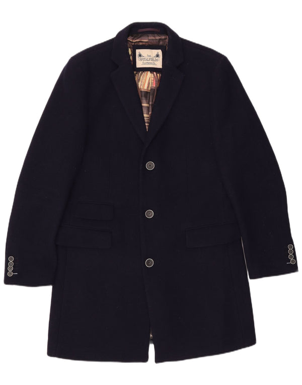 Vintage overfrakke til mænd UK 42 XL marineblå uld