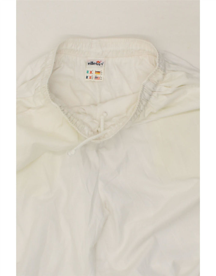 ELLESSE Womens Tracksuit Trousers Joggers IT 46 Large White Polyester Vintage Ellesse and Second-Hand Ellesse from Messina Hembry 