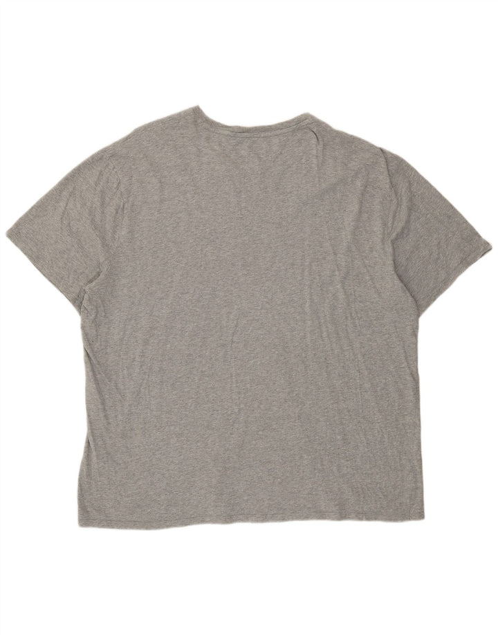 Tommy Hilfiger Herre T-Shirt Top 2XL Grå Bomuld