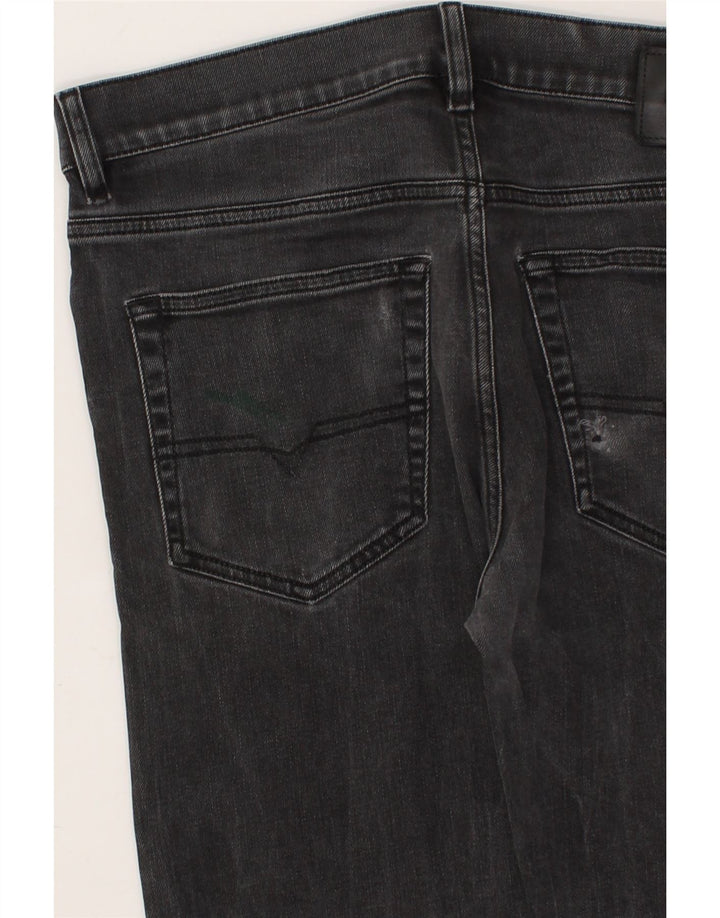 DIESEL Herre Slim Jeans W32 L32 Sort Bomuld