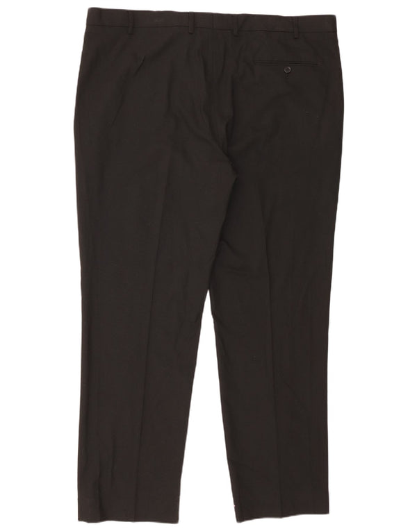 Marks & Spencer Herre Regular Fit Suit Bukser W42 L31 Sort polyester