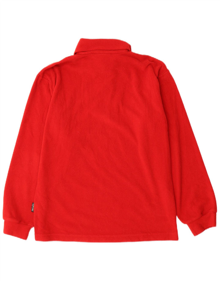 Sergio Tacchini Fleece Jumper med lynlås til mænd Lille rød polyester