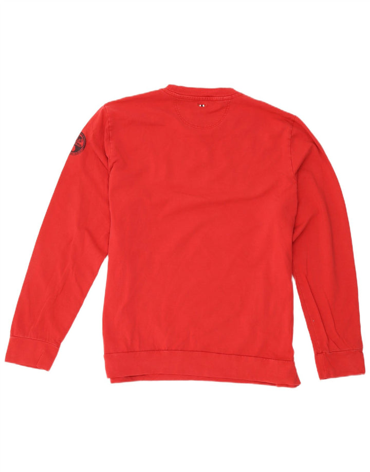 Napapijri Herre Grafisk Sweatshirt Jumper 2XL Rød Colourblock