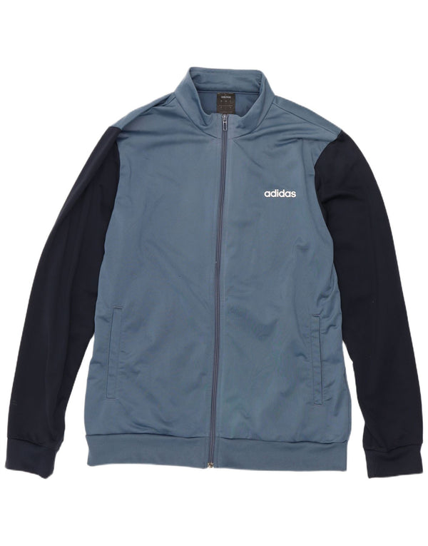 Adidas Grafisk træningsdragt jakke til mænd Large Blue Colourblock Polyester