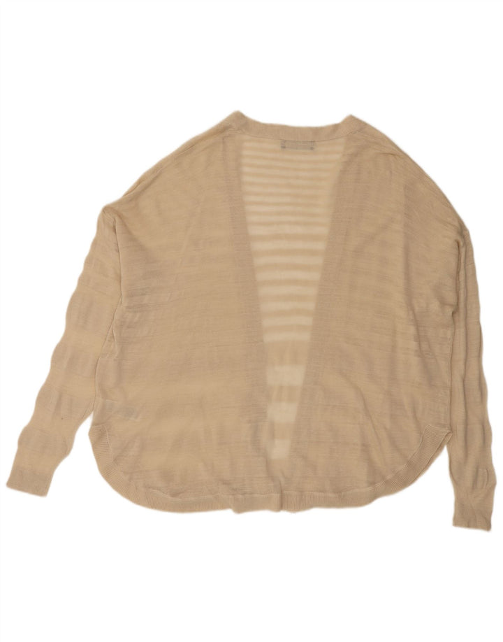 MARKS & SPENCER Dame oversized cardigan sweater UK 18 XL Beige stribet
