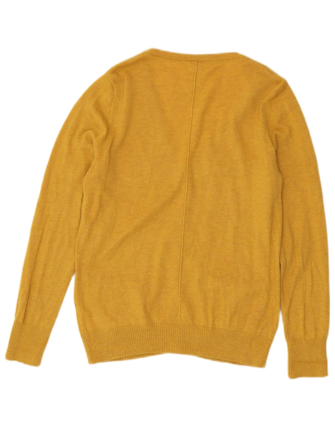 Fat Face Dame Cardigan Sweater UK 12 Medium Yellow Wool