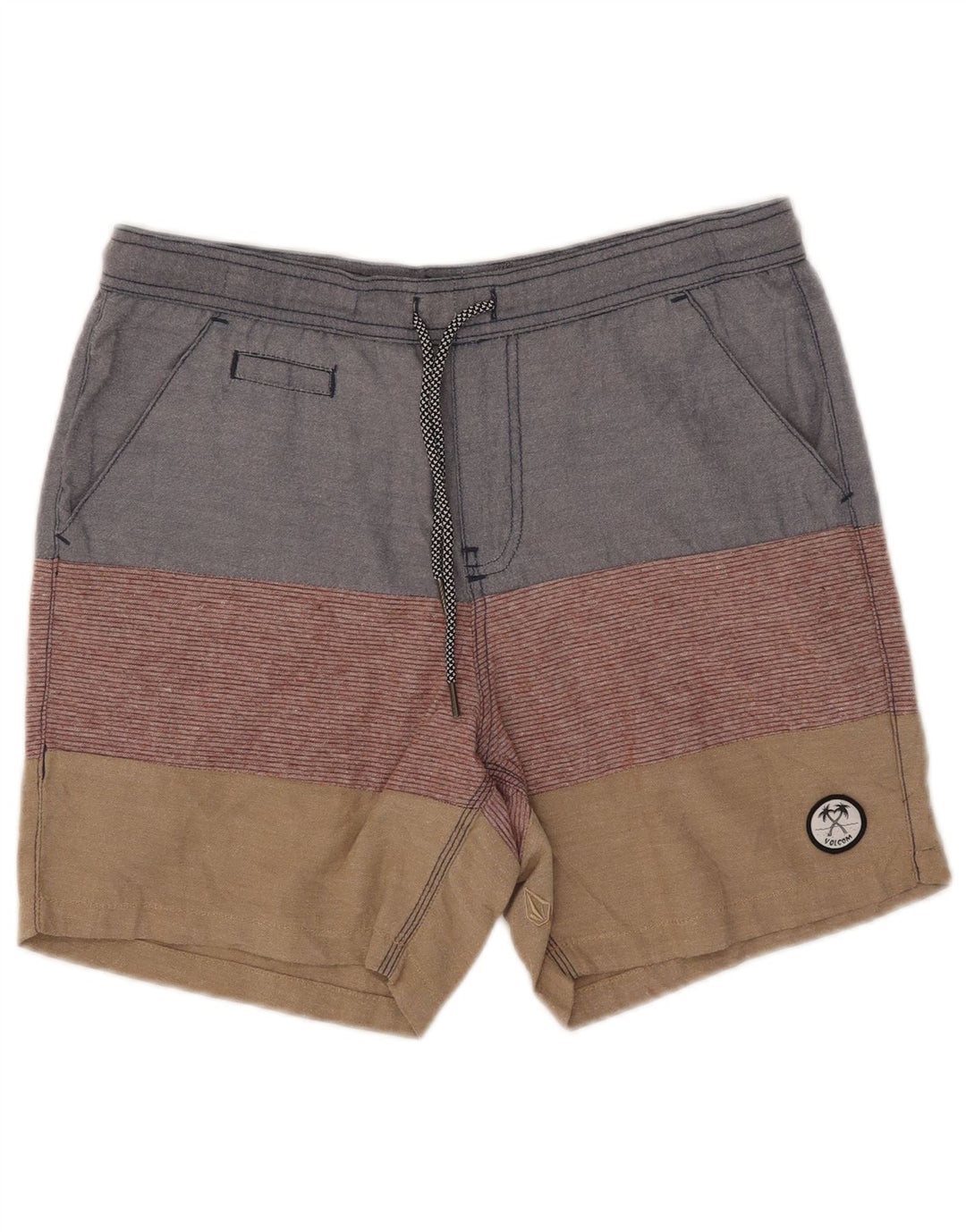 Volcom Herre Casual Shorts W32 Medium Flerfarvet Colourblock Bomuld