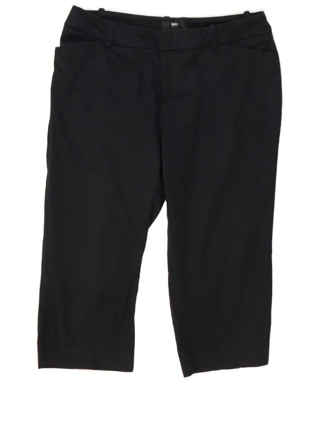 MOSSIMO Womens Stretch Straight Capri Trousers US 14 XL W34 L21 Black Vintage Mossimo and Second-Hand Mossimo from Messina Hembry 