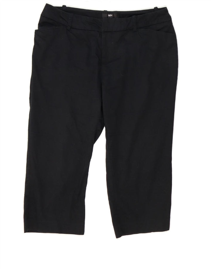 MOSSIMO Womens Stretch Straight Capri Trousers US 14 XL W34 L21 Black Vintage Mossimo and Second-Hand Mossimo from Messina Hembry 