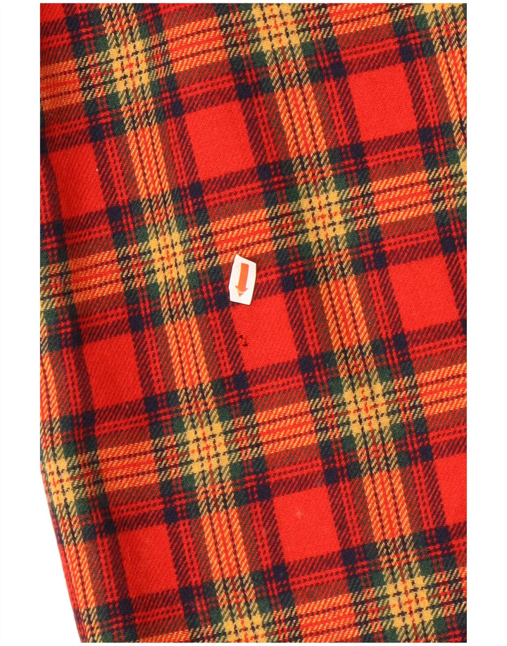 Vintage dame mini nederdel W25 XS rød plaid