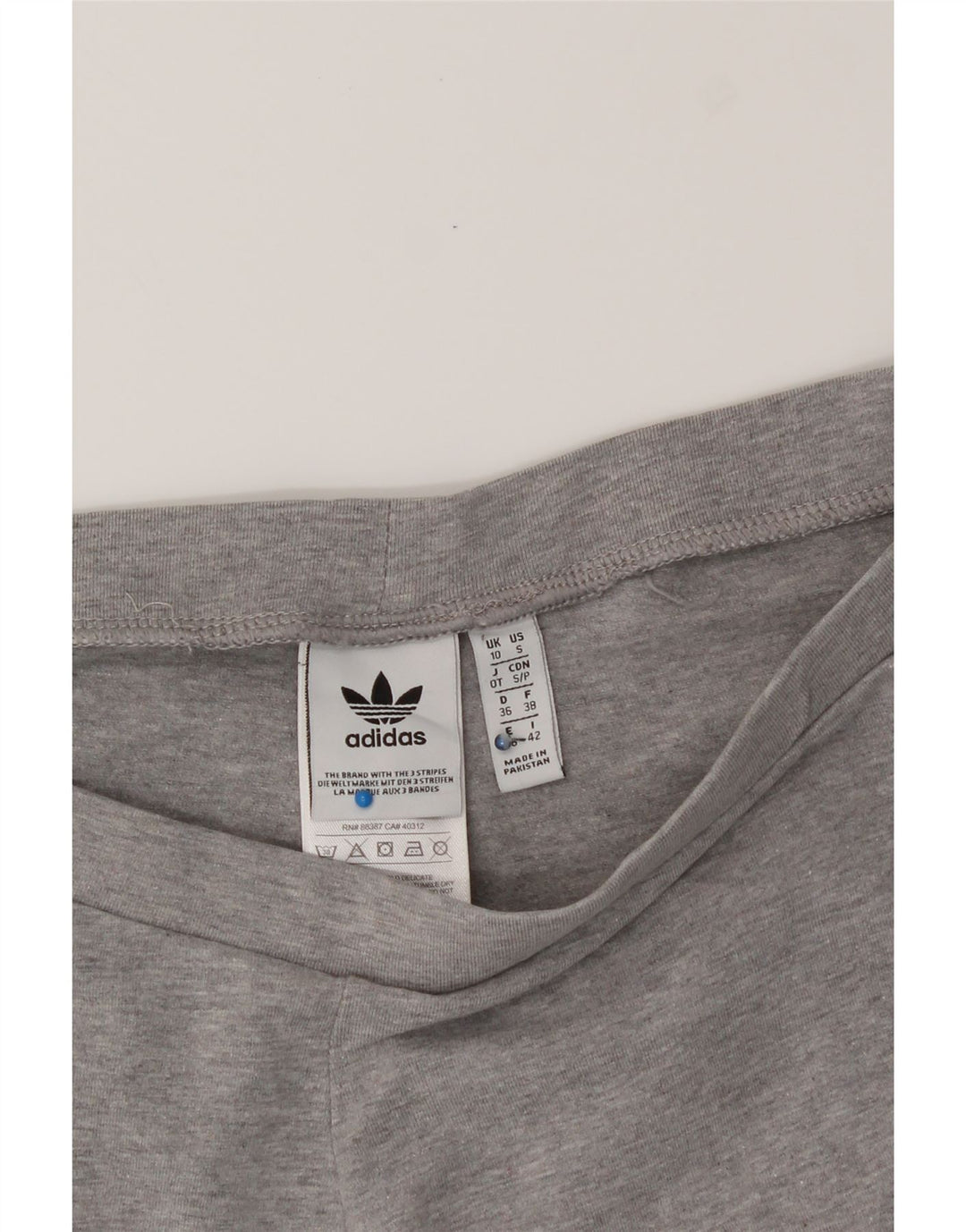 ADIDAS Womens Leggings UK 10 Small Grey Cotton Vintage Adidas and Second-Hand Adidas from Messina Hembry 