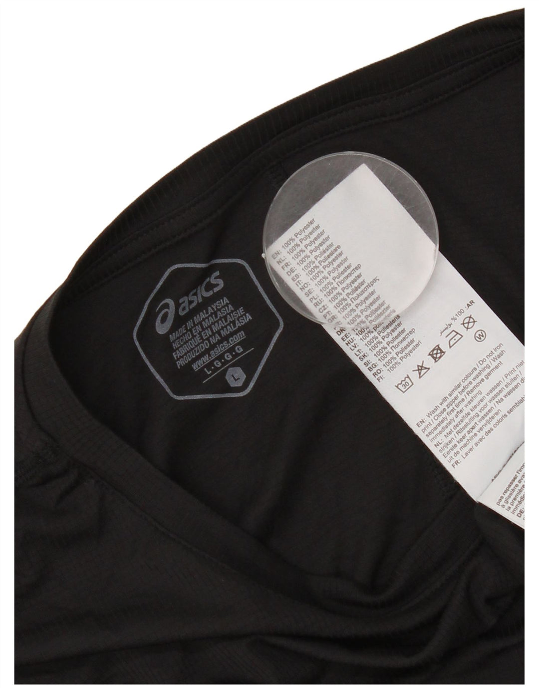 Asics Herre T-Shirt Top Stor Sort Polyester