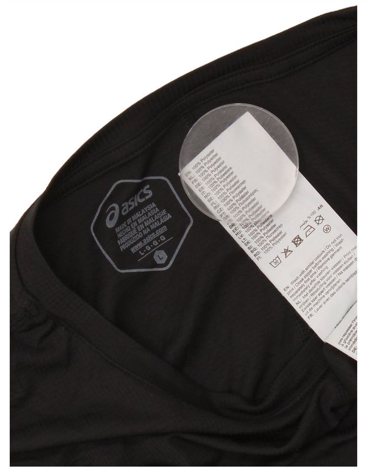 Asics Herre T-Shirt Top Stor Sort Polyester