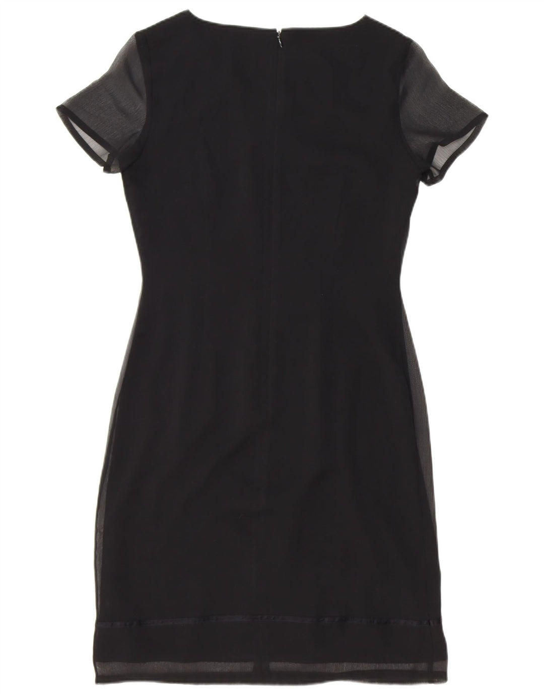 VINTAGE Womens Sheath Dress UK 10 Small Black Polyester