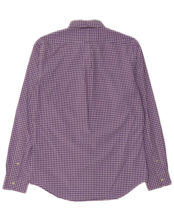 Ralph Lauren Mens Slim Fit Shirt Medium Purple Gingham Cotton
