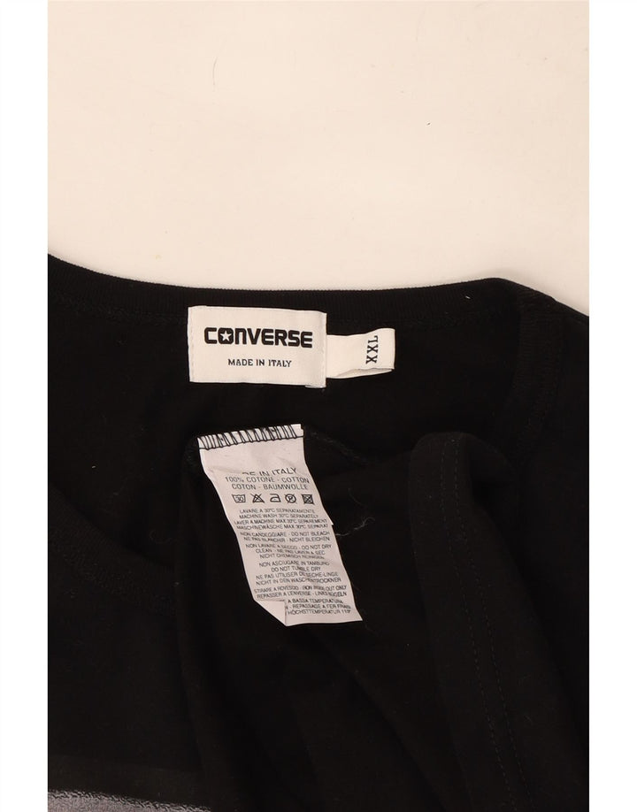 Converse Herre grafisk top langærmet 2XL sort bomuld
