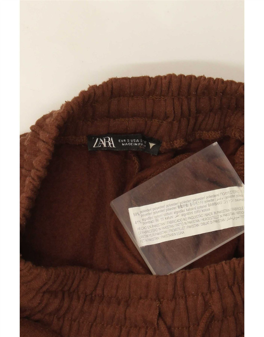 Zara træningsdragt til kvinder Joggers UK 8 Small Brown Polyester