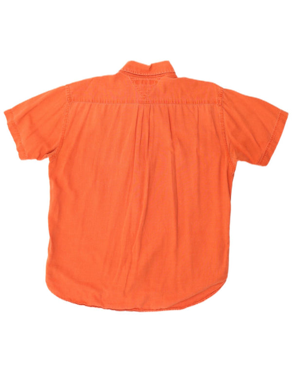 Tommy Hilfiger Kortærmet Herreskjorte XL Orange Bomuld