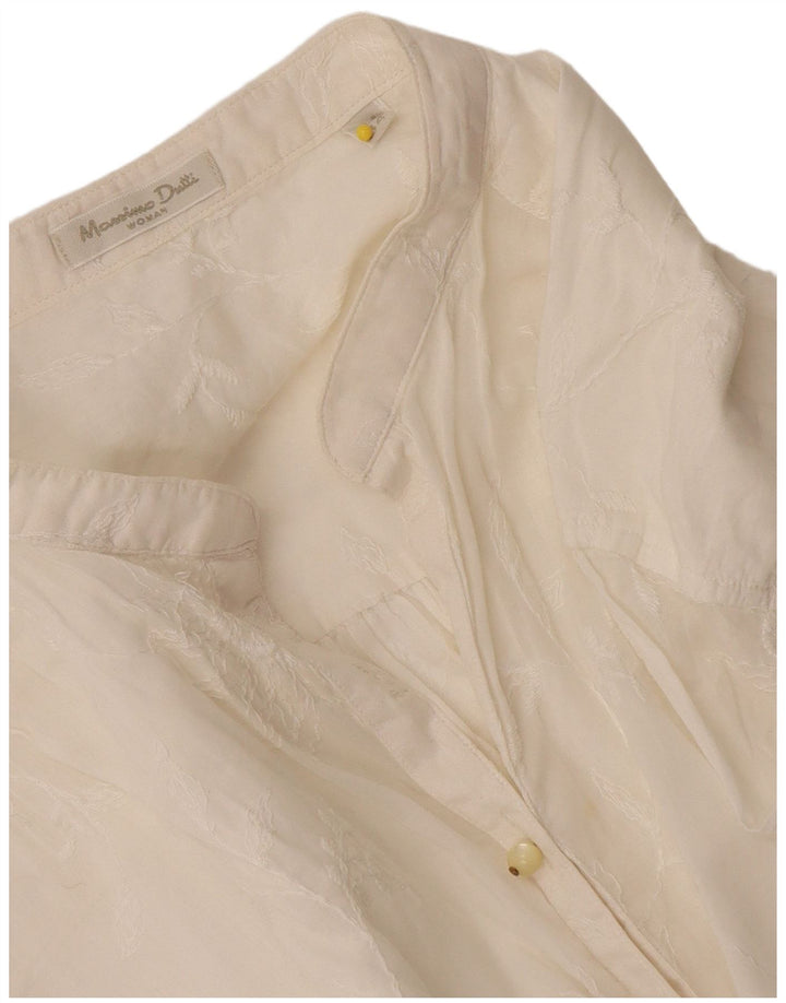 Massimo Dutti Dameskjorte EU 44 XL Off White Floral