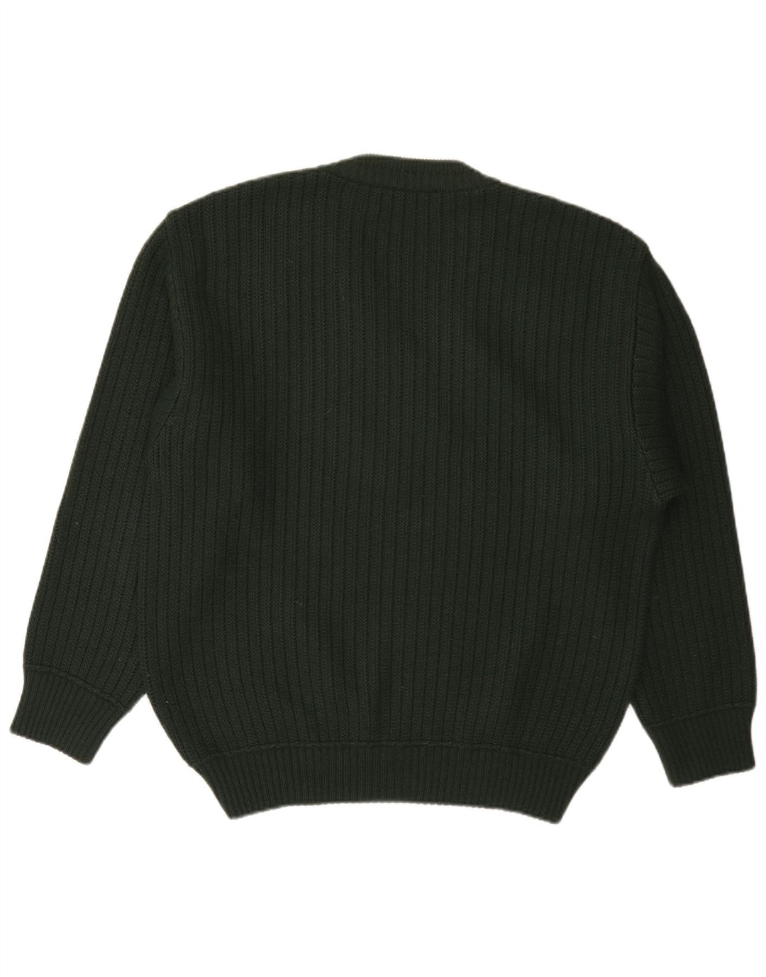 MALAGRIDA Herre V-hals sweater Stor grøn geometrisk polyakryl