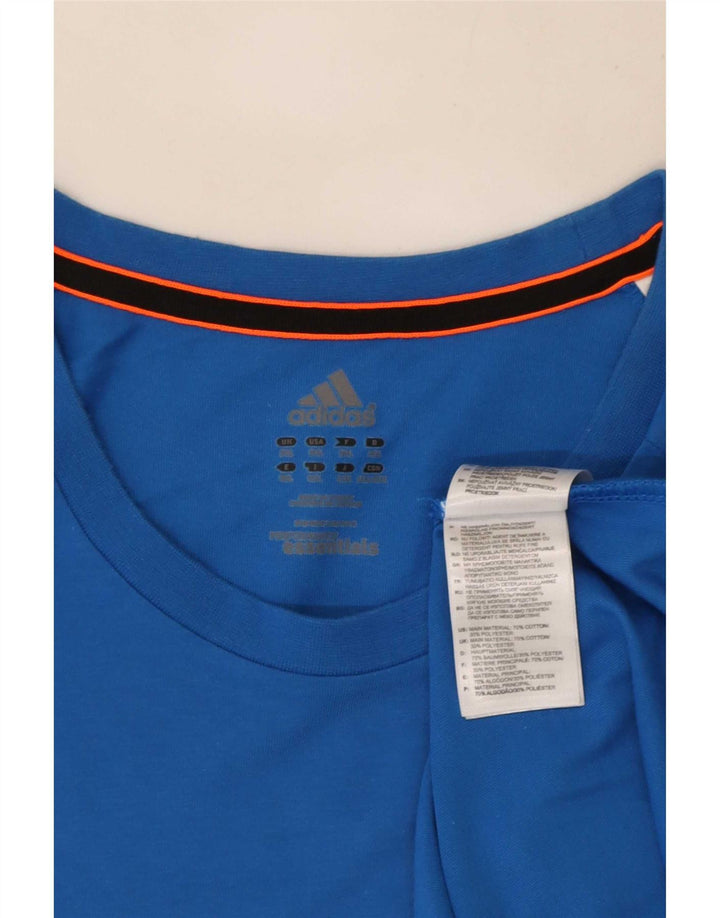 Adidas Herre T-Shirt Top 2XL Blå Bomuld