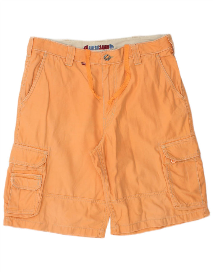 Americanino Herre Cargo Shorts IT 48 Medium W32 Orange Bomuld