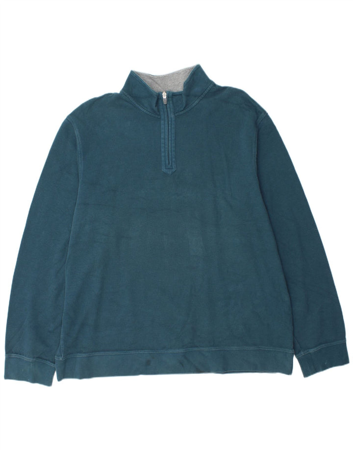 IZOD Sweatshirt med lynlås til mænd 2XL blå bomuld