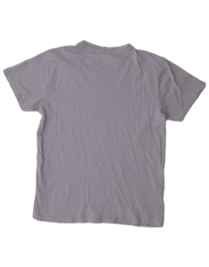 Pierre Cardin Dame T-Shirt Top UK 14 Medium Blue Bomuld