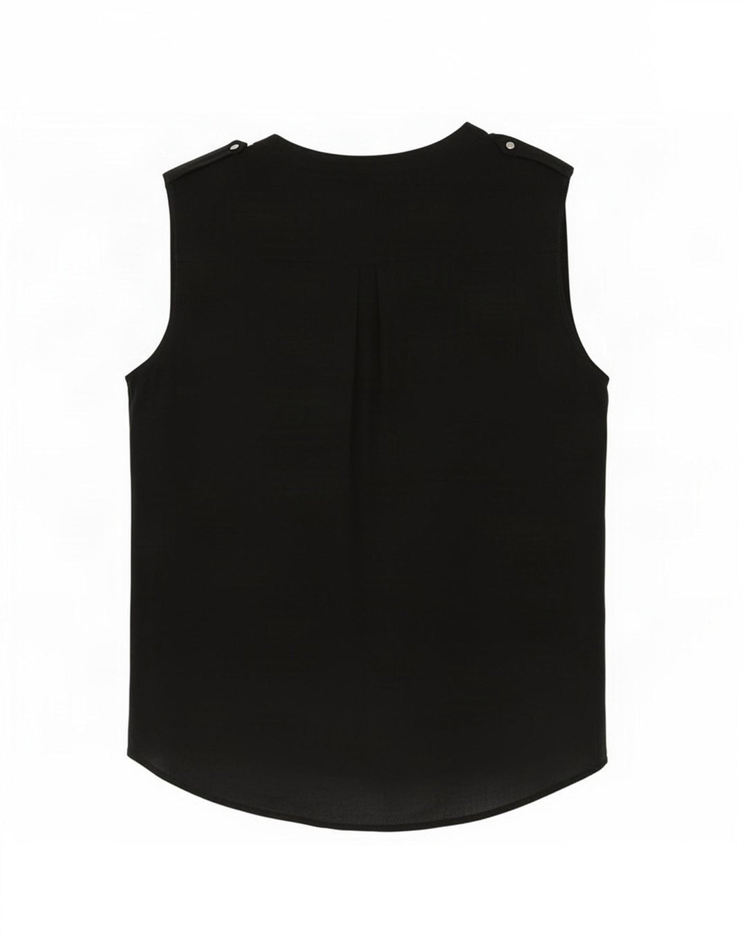 Zara Dame ærmeløs bluse Top UK 14 Medium Sort