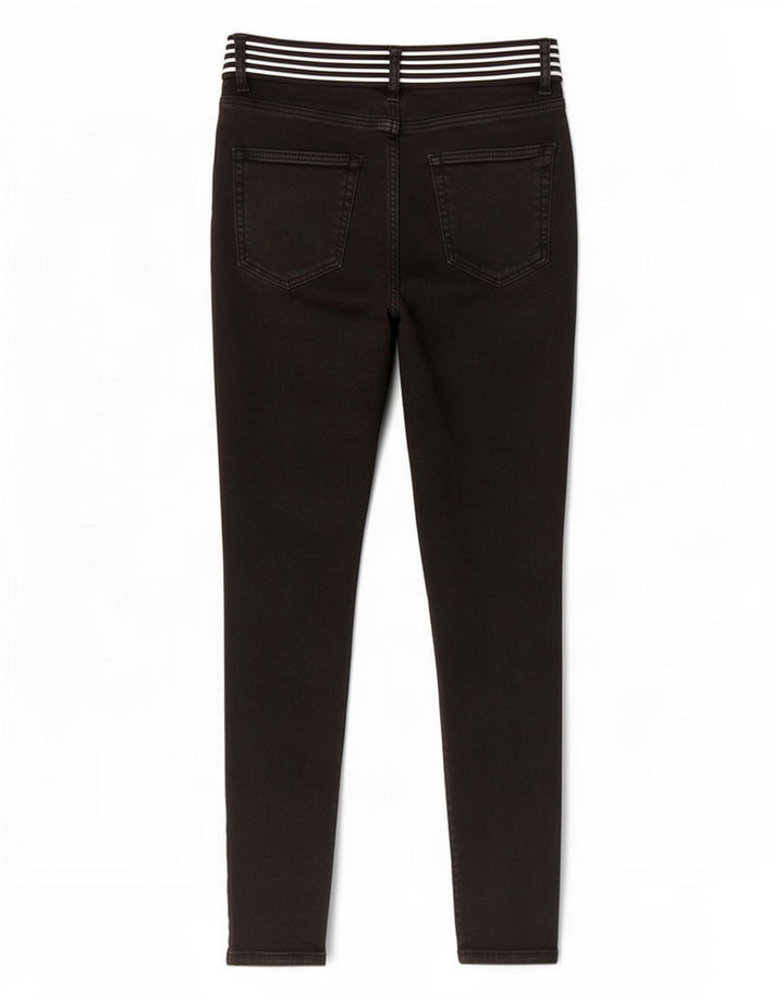 Zara Dame Slim Jeans EU 38 Small W28 L27 Sort