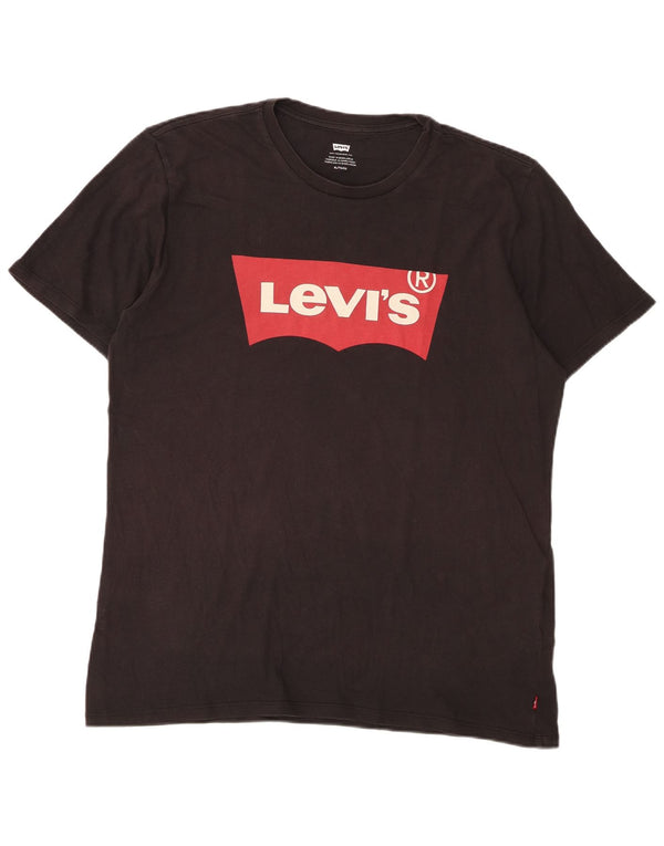 Levi's Herre grafisk T-shirt top XL sort bomuld