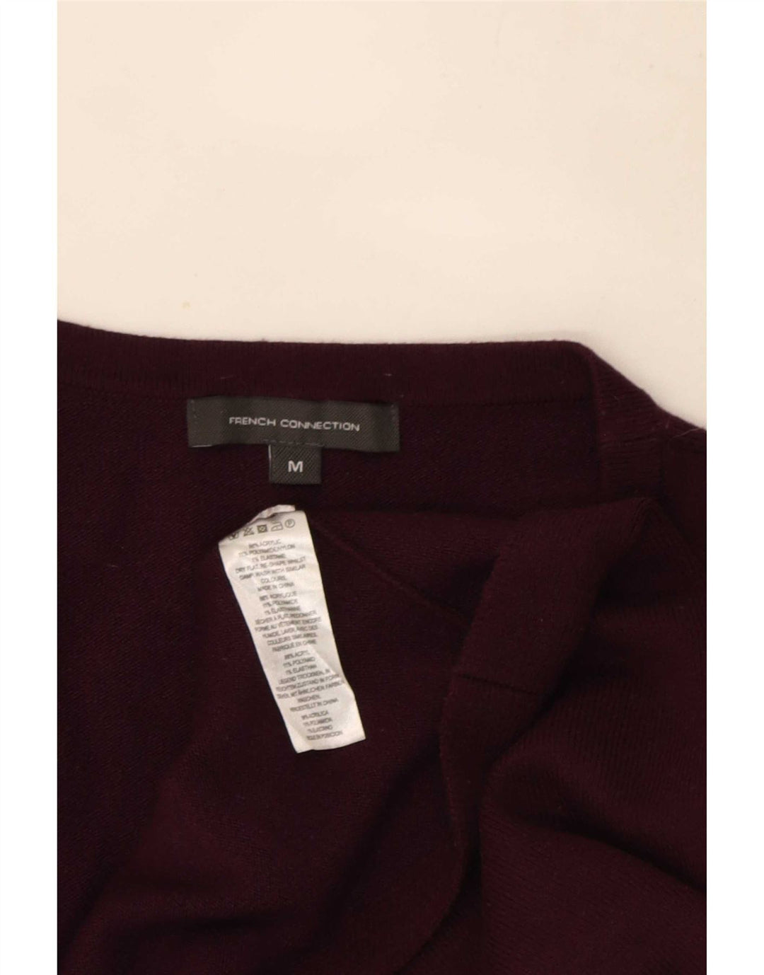 French Connection Dame Langærmet A-Line Kjole UK 12 Medium Lilla