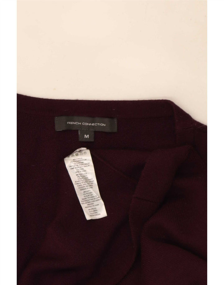 French Connection Dame Langærmet A-Line Kjole UK 12 Medium Lilla