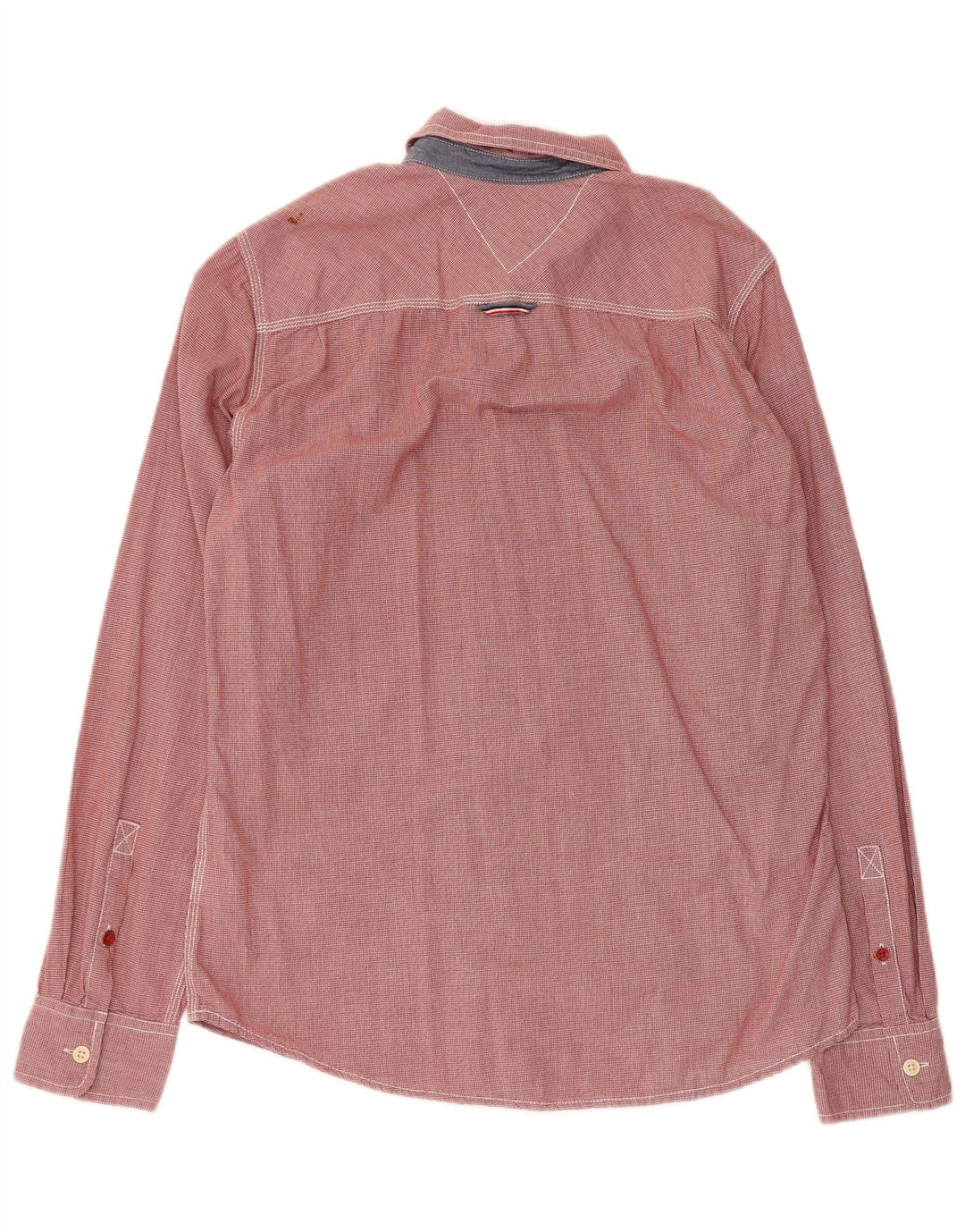 Tommy Hilfiger Herreskjorte Medium Rød Houndstooth Bomuld