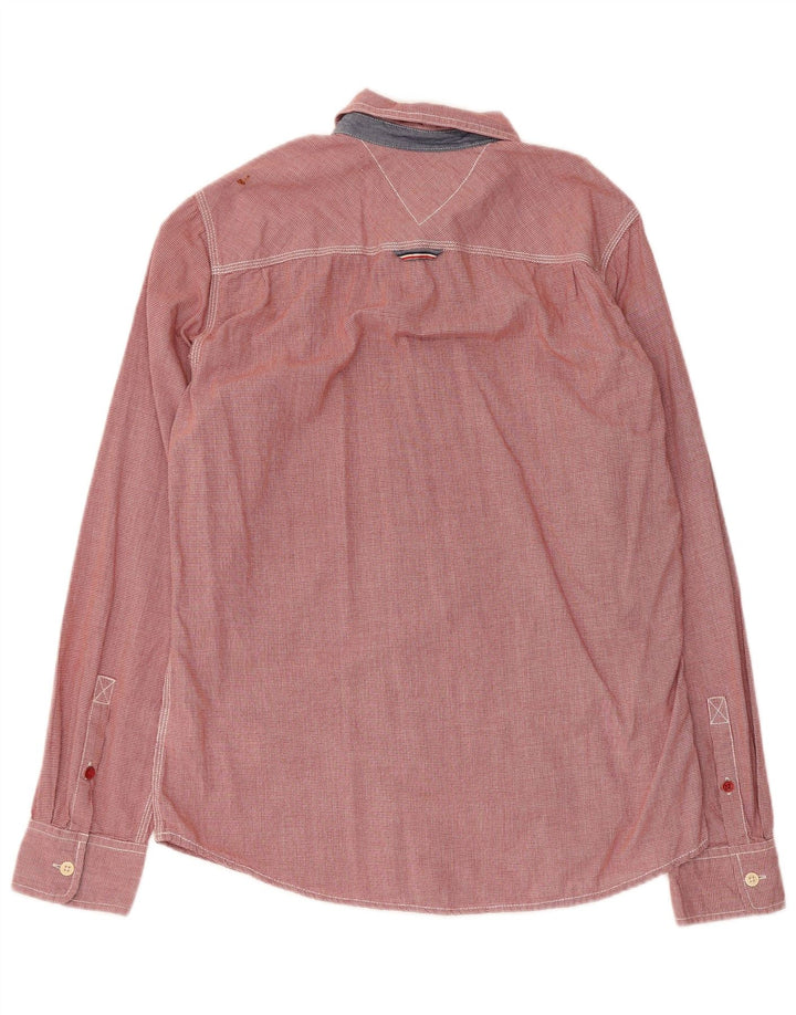 Tommy Hilfiger Herreskjorte Medium Rød Houndstooth Bomuld